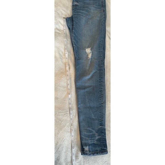Madewell 27 9” High Rose skinny distressed with holes blue jeans - Picture 10 of 10